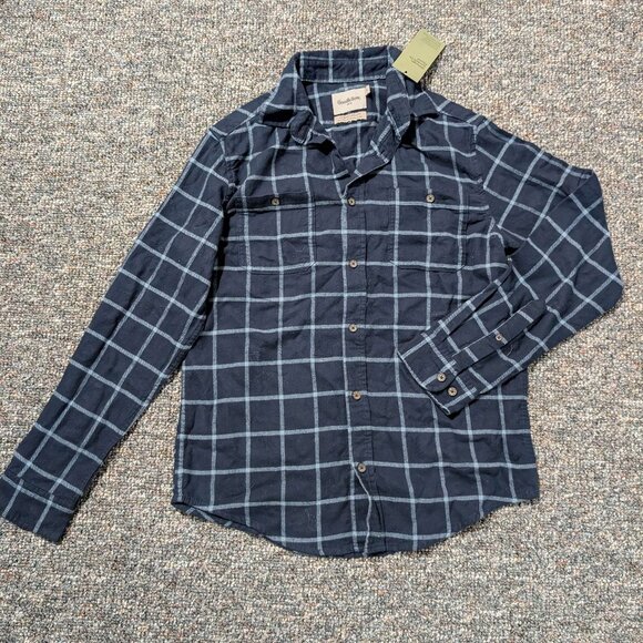 Size Small Mens Blue Plaid Button Up. NWT - Picture 1 of 3